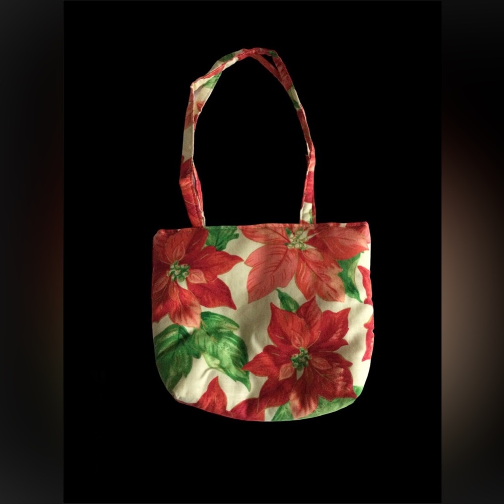 Handmade Holiday Poinsettia Small Handbag